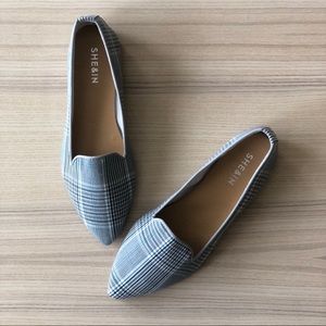 She & In Plaid Print Slip-On Ballet Flat Loafers